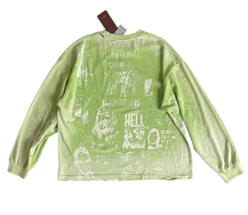 Paly Hollywood Rolling Stones Embroidered Long Sleeve Tee