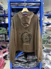 Paly Hollywood High Street Rhinestone Distressed Hoodie