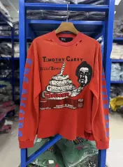 Paly Hollywood Vintage Portrait Distressed Long Sleeve Tee