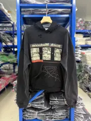 Paly Hollywood Rhinestone Distressed Hoodie