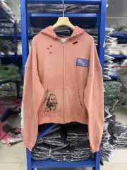 Paly Hollywood Embroidered Distressed Hoodie