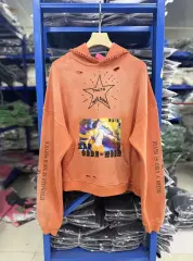Paly Hollywood High Street Washed Distressed Hoodie
