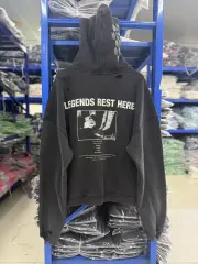 Paly Hollywood Vintage Distressed Zip Hoodie