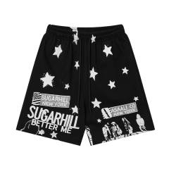 ASAALI Sugarhill New York Star Graphic Sweat Shorts