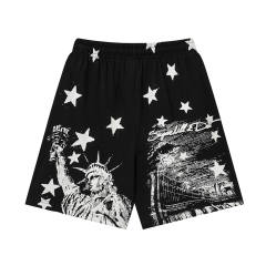 ASAALI Sugarhill New York Star Graphic Sweat Shorts