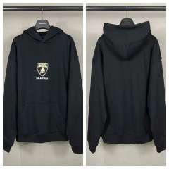BLCG Black Lamborghini Co‑Branded Chest‑Logo Pullover Hoodie