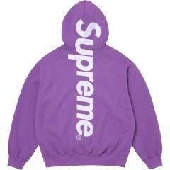 SUPREM* SATIN APPLIQUÉ APPLIQUE HOODED SWEATSHIRT HOODIE
