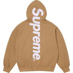 SUPREM* SATIN APPLIQUÉ APPLIQUE HOODED SWEATSHIRT HOODIE