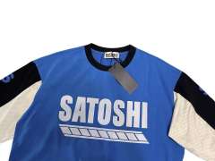 Satoshi Mesh Sleeve Big Letters Long Sleeve 2 Colors