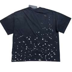 Satoshi White Spot Holes Shirt Washed Black