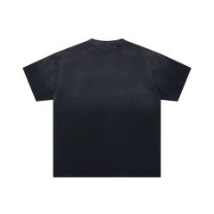 DUAA Vintage Streetwear Rhinestone Graphic Distressed Cotton T-Shirt