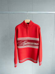 Sup Fw25 Script Stripe Half Zip Sweater 3 Colors
