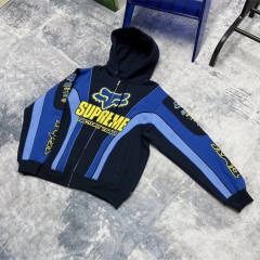 Sup Fox Racing Zip Up Hooded Sweatshirt Hoodie