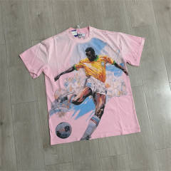 DUAA Pink Vintage Distressed Heavyweight Cotton Graphic T-Shirt
