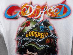 Vintage military style steel helmet skull 3D gradient slogan distressed T-shirt 29053409