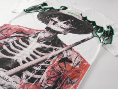 Vacation-style skull 8-ball white short-sleeved T-shirt 29044595