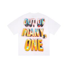 Vintage military style steel helmet skull 3D gradient slogan distressed T-shirt 29053409