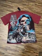 Reaper Pistol War Horse Black and Red Dual-Color Distressed Short-Sleeve T-Shirt 2 colors 29052451