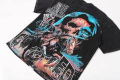 Reaper Pistol War Horse Black and Red Dual-Color Distressed Short-Sleeve T-Shirt 2 colors 29052451