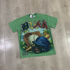 DUAA Tropical Rhinestone Graphic Washed T-Shirt