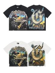 Godspeed Skull Driving Landscape Print Washed Version Tee 2 colors