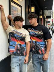 Coastal Sunset Couple's Vintage Washed T-shirt 29035248