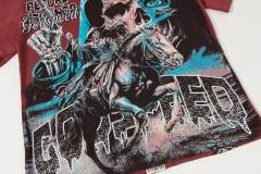 Reaper Pistol War Horse Black and Red Dual-Color Distressed Short-Sleeve T-Shirt 2 colors 29052451