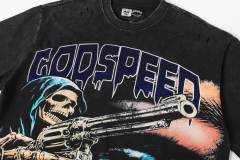 Reaper Pistol War Horse Black and Red Dual-Color Distressed Short-Sleeve T-Shirt 2 colors 29052451