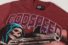 Reaper Pistol War Horse Black and Red Dual-Color Distressed Short-Sleeve T-Shirt 2 colors 29052451