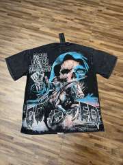 Reaper Pistol War Horse Black and Red Dual-Color Distressed Short-Sleeve T-Shirt 2 colors 29052451