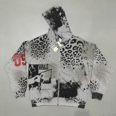 Vale Forever Valley Cheetah Camo Washed Zip-Up Hoodie