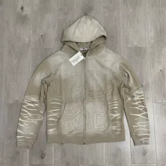 Vale Forever Sand Garden Embroidered Zip-Up Hoodie