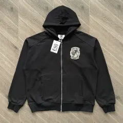 Saint Vanity Embroidered Zip-Up Hoodie and Shorts Set