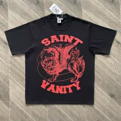 1:1 Quality Saint Vanity Inside-Out Letter Graphic T-Shirt