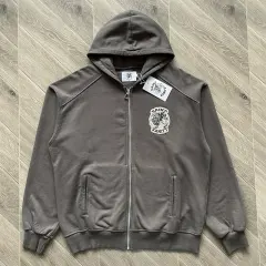 Saint Vanity Embroidered Zip-Up Hoodie and Shorts Set