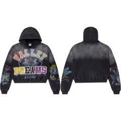Vale Forever Valley Dreams Blasted Zip‑Up Hoodie