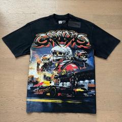 Godspeed Global F1 Skeleton Drivers Racing Car Graphic Tee | Black Vintage Oversized Fit