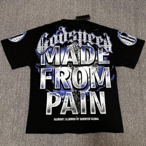 Godspeed Global Red-Eye Skull Graphic Tee | Black Gothic Oversized Fit