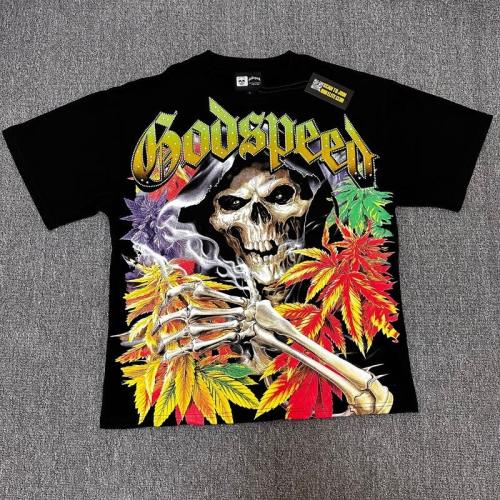 Godspeed Global Reaper Skull Graphic Tee | Black Gothic Oversized Fit
