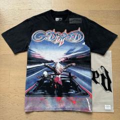 Godspeed Global Convertible Car Sunset Highway Graphic Tee | Black Vintage Oversized Fit