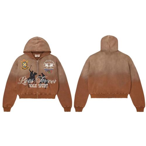 Vale Forever Lives Forever Sport Zip Hoodie | Vintage Washed Cropped Fit