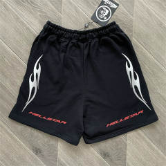 High Quality Hellstar Red Flame Graphic Sweat Shorts | White