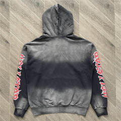 High Quality Hellstar Glitter Print Washed Sweatshirt and Pants Set