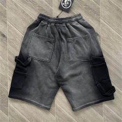 High Quality Hellstar Black‑Grey Carpenter Utility Shorts | Vintage Wash