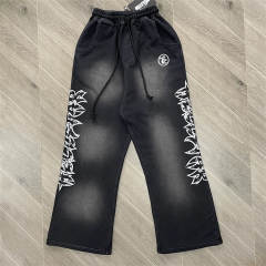 High Quality Hellstar Glitter Print Washed Sweatshirt and Pants Set