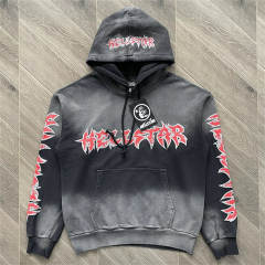 High Quality Hellstar Glitter Print Washed Sweatshirt and Pants Set