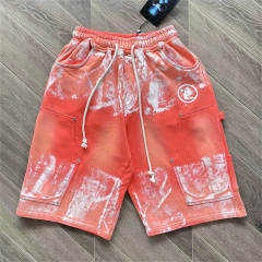 High Quality Hellstar Splatter Carpenter Shorts | Vintage Wash