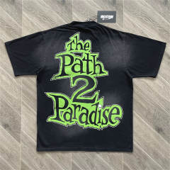 High Quality Hellstar "Path 2 Paradise" Stitched Hand Tee | Black