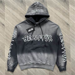 High Quality Hellstar Glitter Print Washed Sweatshirt and Pants Set