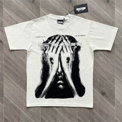 High Quality Hellstar Jesus Eyes Crying Portrait Graphic T-Shirt